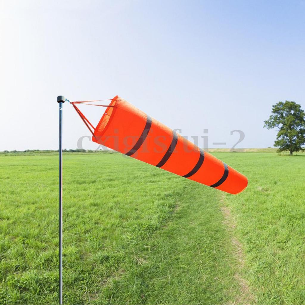 Airport Windsock Wind Cone 60,80,100,150cm Outside Wind Sock w/ Reflective Belts