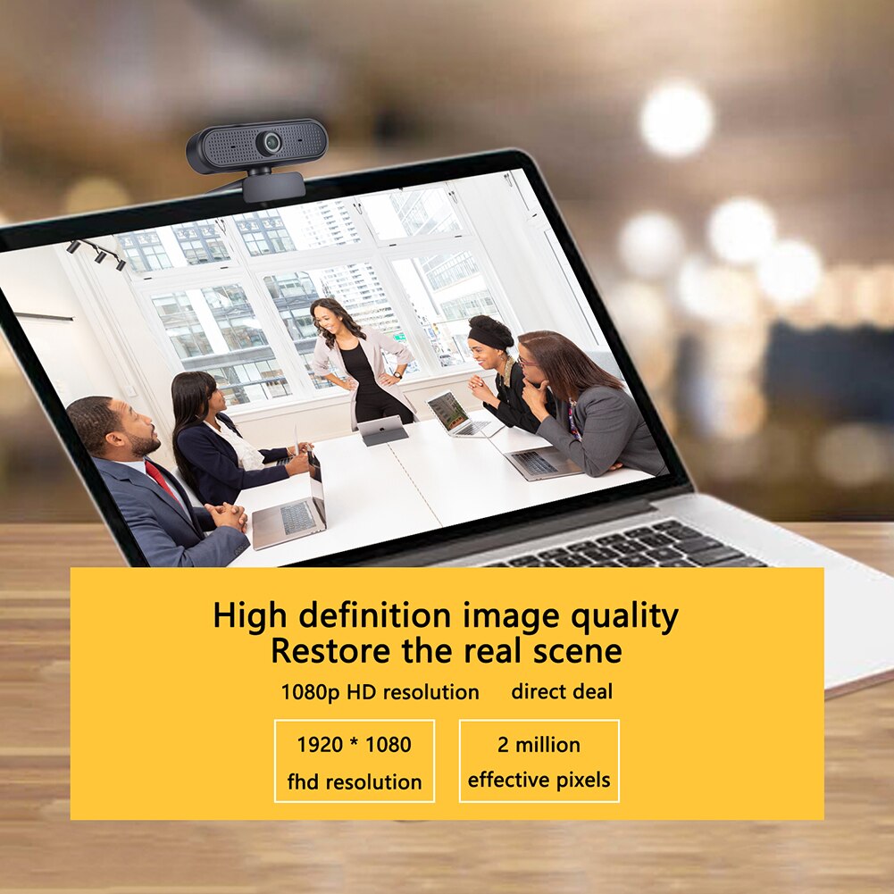 C25E 1080P HD Webcam with Built-in Microphone USB Web Camera Desktop Digital USB Video Recorder for Home Office