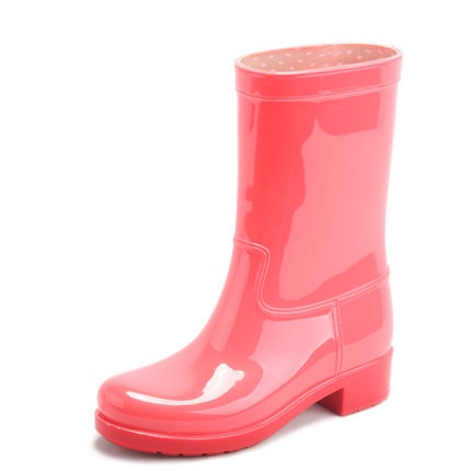 Dames regenlaarzen waterdicht halfhoge laarzen damesschoenen snoepkleuren laarzen voor dames damesschoenen laarzen pvc: Tomaat / 36