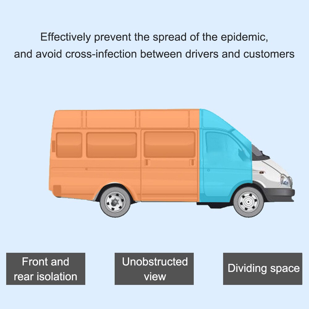 Auto Isolation Film Full Surround Anti-droplet Protective Cover Antifoam Clear Isolation Curtain For Car Taxies Interior