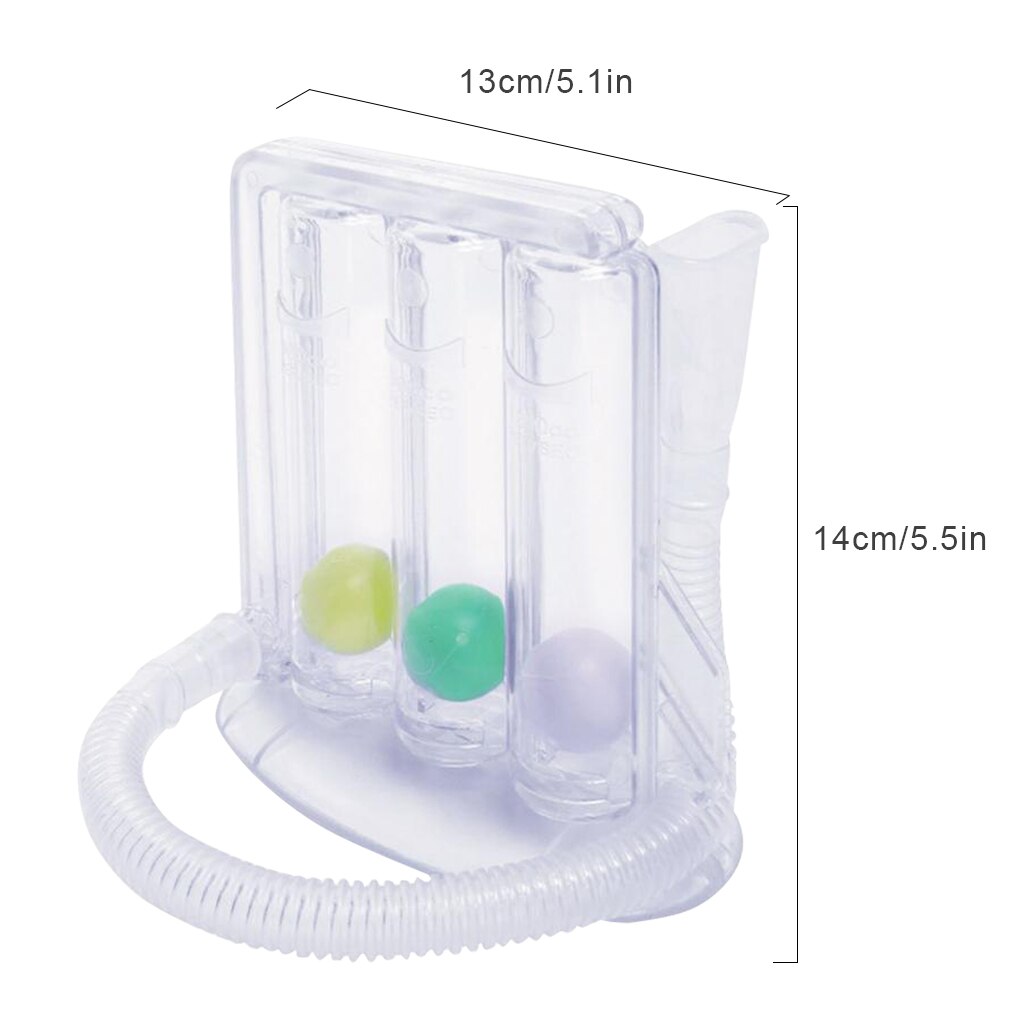 Vital Capacity Breathing Trainer Incentive Spirometer Lung Breathing Exerciser Rehabilitation Training Tool Three Ball Tester