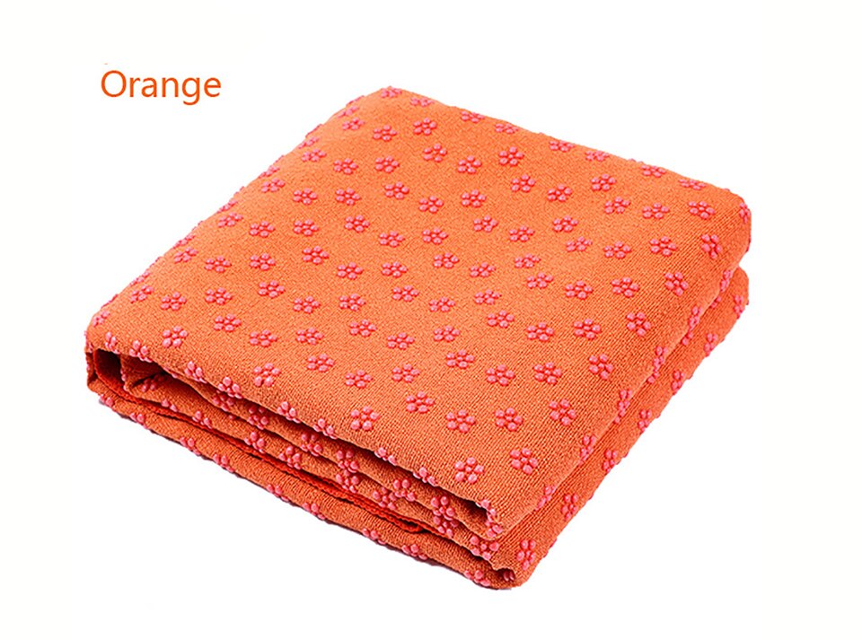 Non Slip Yoga Mat Cover Handdoek Anti Slip Microfiber Yoga Mat Maat 183Cm * 61Cm 72 ''X 24'' Handdoeken Pilates Dekens Fitness: Oranje