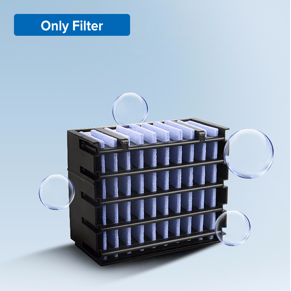 Mini bærbart klimaanlæg til hjem luftkøler ventilator personligt rum lille aircondition værelse skrivebord luftkøling ventilatorer: Kun filter