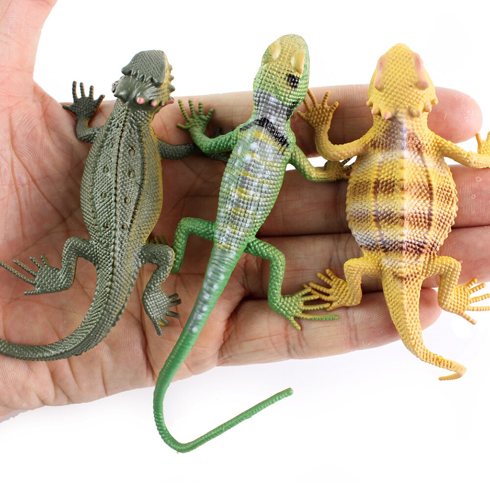 12 stk mini simulering firben gekko dyremodeller magisk trick børn uddannelse legetøj figurer sæt
