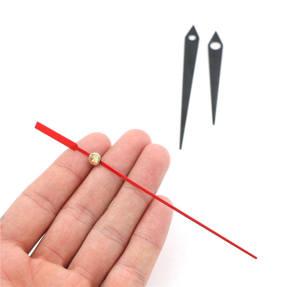 5 Sets DIY Wall Clock Repair Tool Red Black Hands Quartz Clock Movement Mechanism Parts Kit Replacement Essential Tools