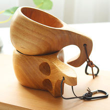 Portable hand-wood Environmental Milk 3D Beer Bottle outdoor travel Water glass wedding decoration