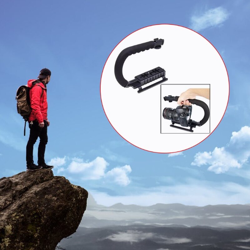 Camera Smartphone Stabilizer Foldable Handle Grip Handheld Video Rig Universal
