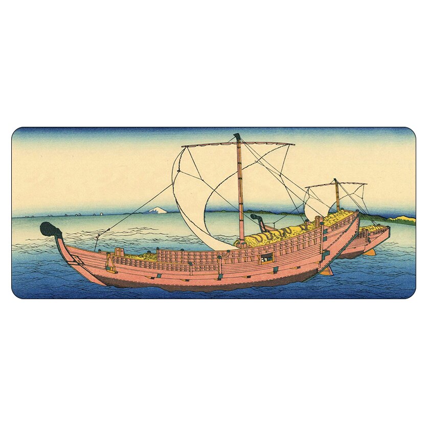 Large Gaming Mouse Pad Japan The Great Wave of Kanagawa Computer MousePad Gamer Rubber XL Speed Notebook Keyboard Desk Mat: Red / 700x300x2mm