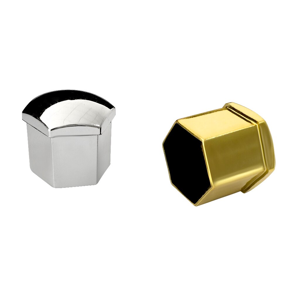 20 piezas Universal Anti-óxido 17 19 21mm cromo brillante de ABS para automóvil Trim neumático tuerca de la rueda tornillo cubierta de protección Cap accesorios de coche