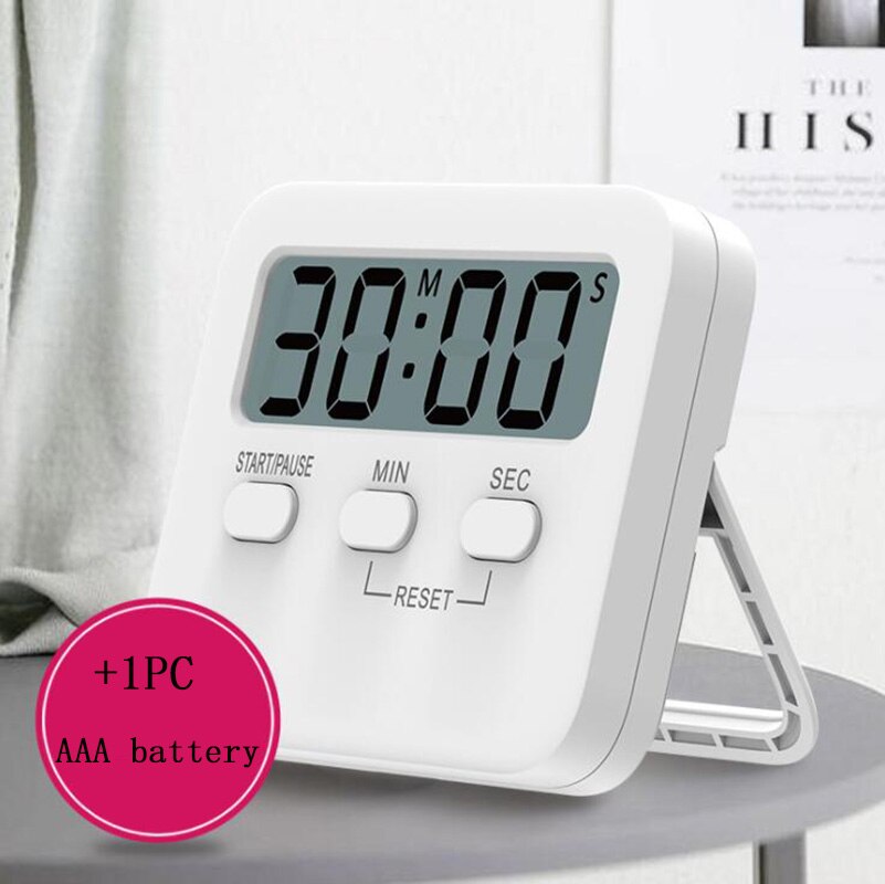 Student Timer Alarm Clock Remind Do Homework Mute Or Sound Multifunction Learning Cooking Timing With Magnetic LCD Alarm Clock