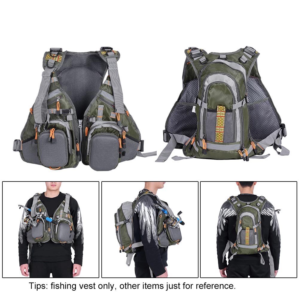 Lixada Vliegvissen Vest 3 In 1 Rugzak En Vest Comb... – Grandado