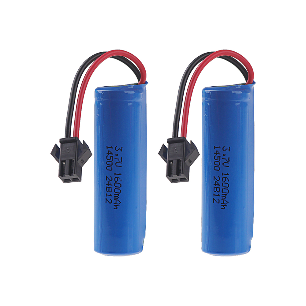 Batería de iones de litio de 3,7 V, 1600mah, 14500 y cargador para C2 D828 RC Stunt Dump, accesorio de juguete para coche, 3,7 V, 1200mah, con enchufe de SM-2P: Gris