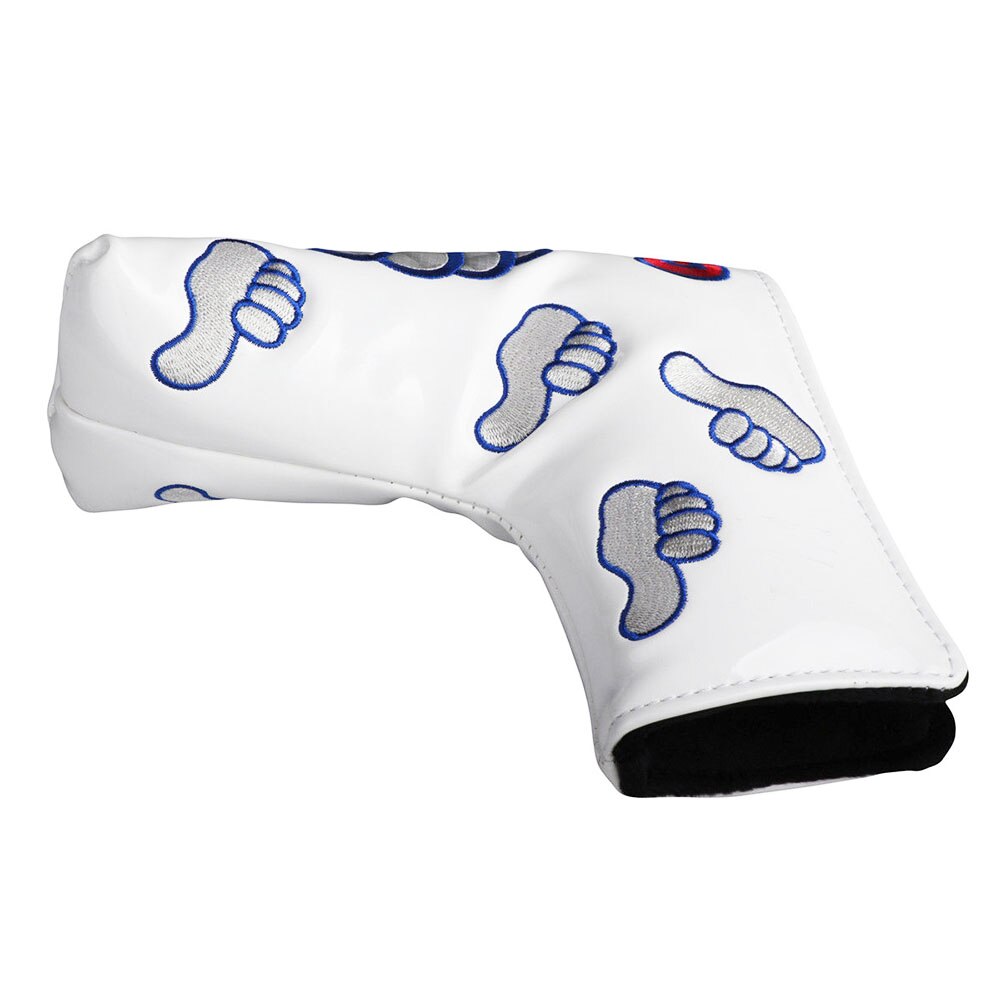 Golf Putter Blade Cover Duim Headcover Met Magnetische Sluiting Waterdicht 【 6 Color】: White