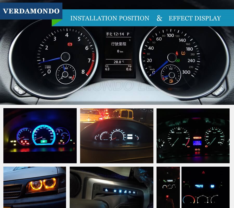 10x T4.7 Led Lampen 5050 Smd Auto Dashboard Waarschuwing Indicator Light Instrument Cluster Lamp DC12V Wit Rood Geel Groen Ijs blauw