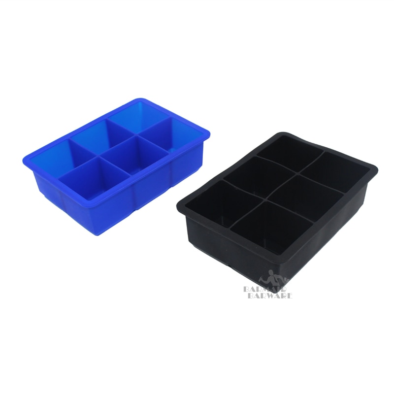 Ice Mold Silicone Ice Cube Tray Mould Shape Ball 6-Square Soft Silicone Ice Cube Tray Ice Maker Jelly Pudding Mould