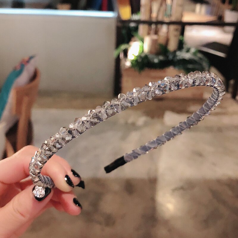 Vrouwen glanzende luxe haarbanden met strass, antislip rand, kleurrijke diamanten haarringen, haaraccessoires voor vrouwen, kristallen hoofdbanden: Dfsz 1