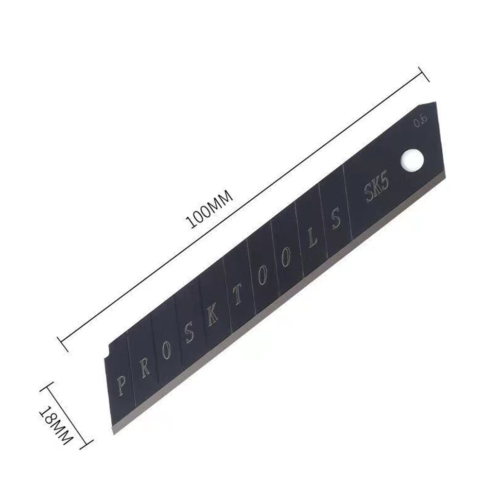 18MM Dienstprogramm Messer Klingen SK5 Kohlenstoff Legierung Stahl Papier Büro Schreibwaren Kunst Papier Schneiden 10/20/30/50/100Stck
