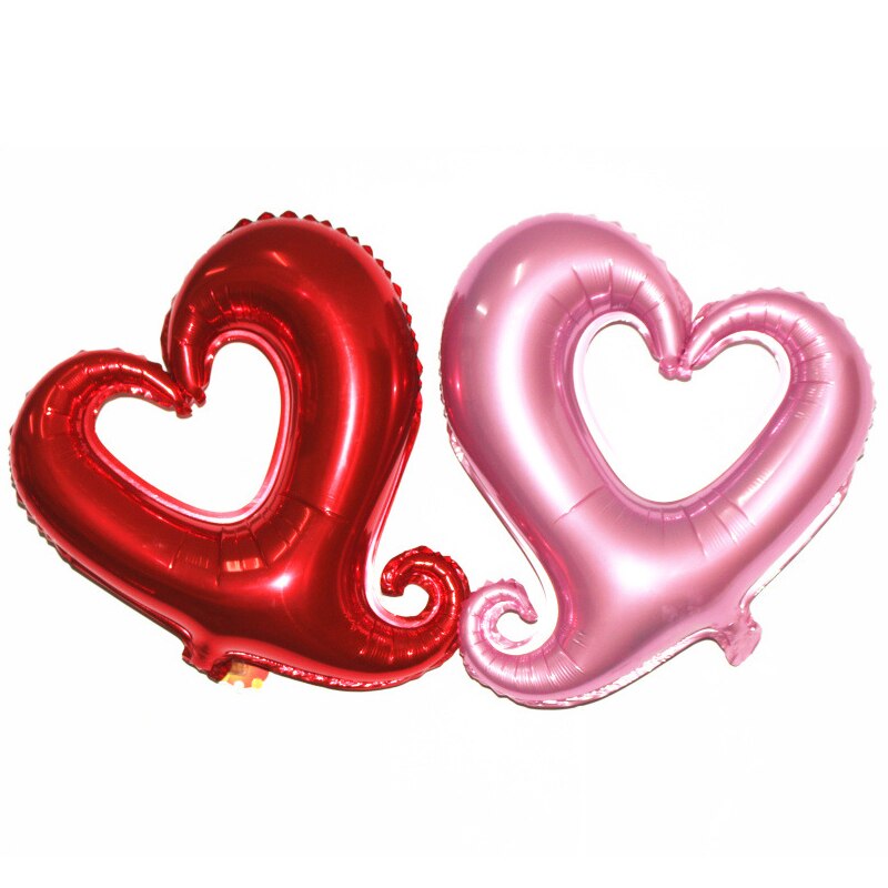 1pc 18- tommer kærlighed blomst hule hjerteform folie balloner valentinsdag bryllupsfødselsdagsfest fest dekoration ballon