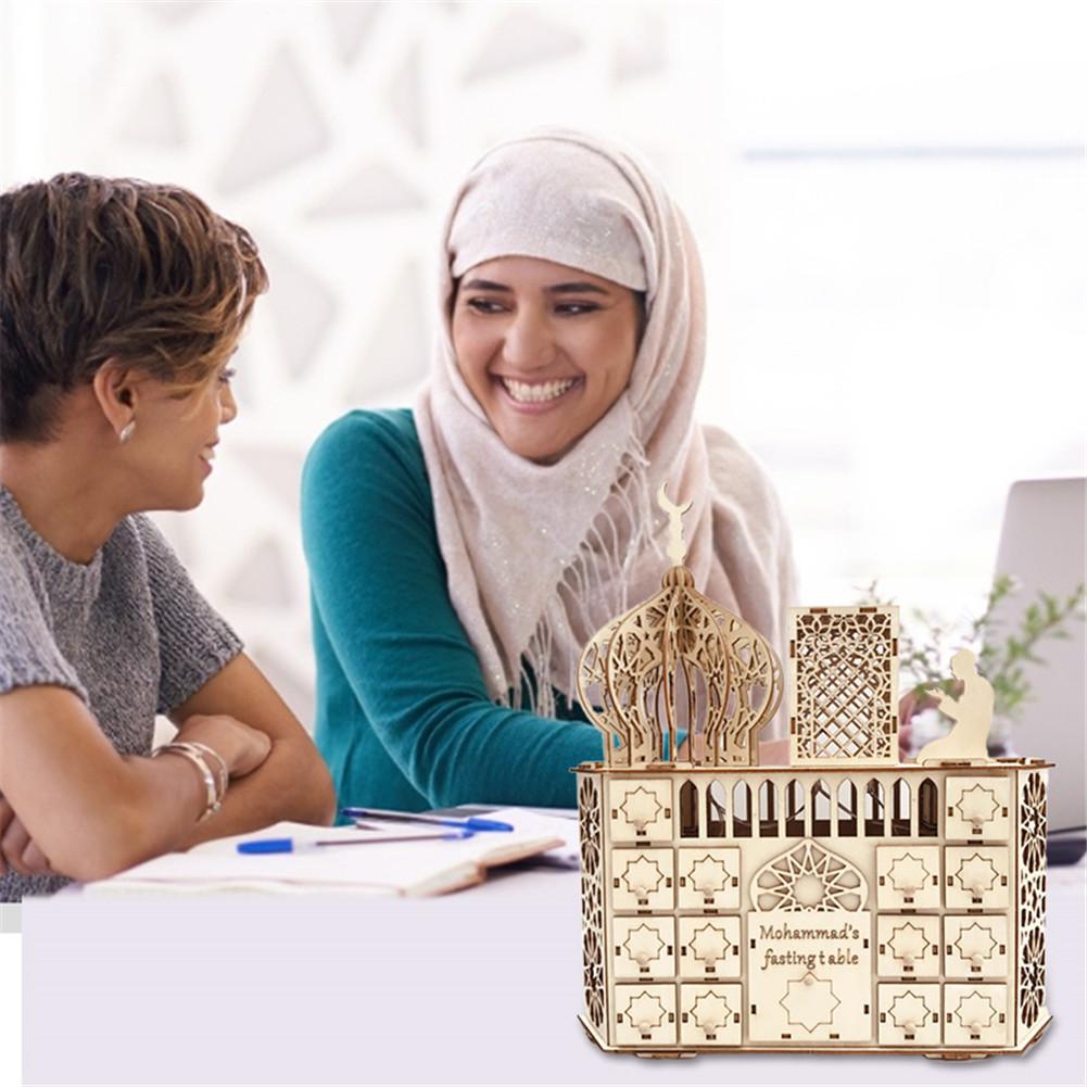 Ramadan nedtællingskalender eid mubarak slik nedtælling diy kalender træ lille skuffefest dekoration
