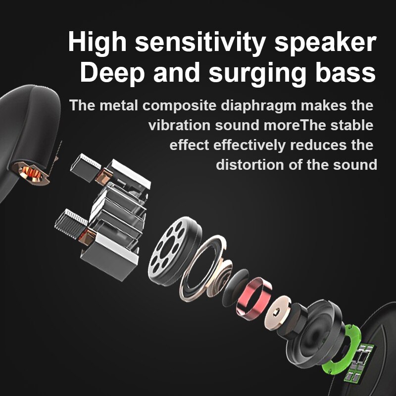 X6 Mini 5.0 zestaw słuchawkowy Bluetooth Sport zestaw słuchawkowy z mikrofonem słuchawki bezprzewodowe zestaw głośnomówiący Stereo słuchawki douszne dla Xiaomi wszystkie telefony