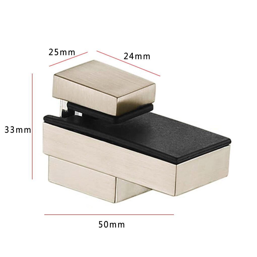 2pcs Zinc Alloy Solid Glass Clamp F Clamp Large Adjustable Fixed Support Shelf Bracket Wall-Mounted Brushed Clamp Load 20 Kg