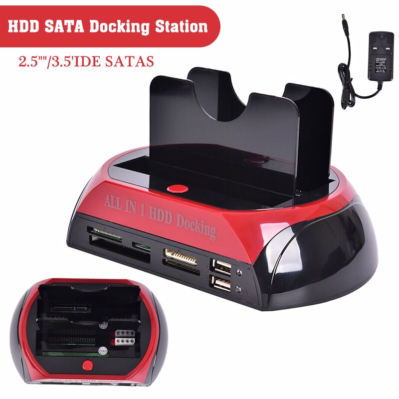 Mobile HDD Docking Station Multifunction Dock Dual Hard Drive Card Reader Upgraded Hard Drive Station Laptop Accessories
