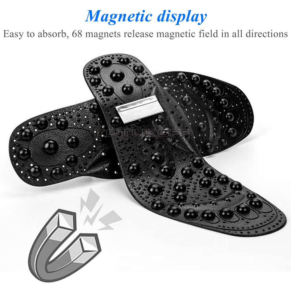 Plantillas de terapia magnética, mejora mejorada, 68 imanes, almohadillas de acupresión para zapatos, masaje adelgazante, Unisex
