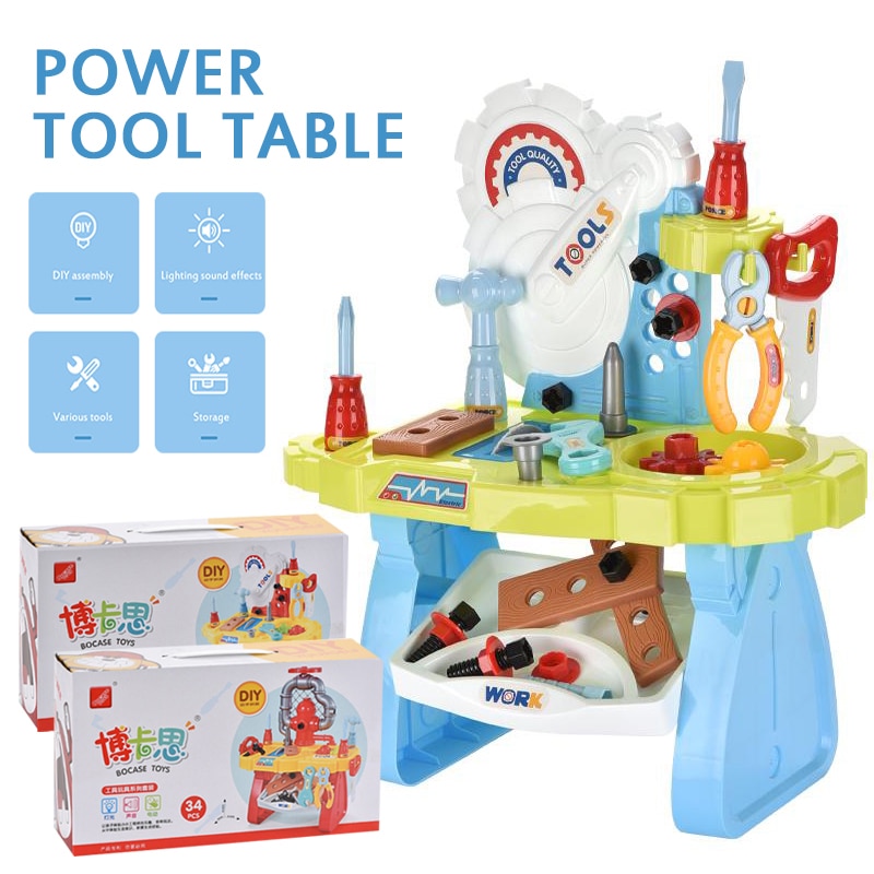 Kinderen Simulatie Reparatie Gereedschap Speelgoed Power Werkbank Bouw Tool Bench Set Voor Jongens En Meisjes Kinderen Doen Alsof Speelgoed