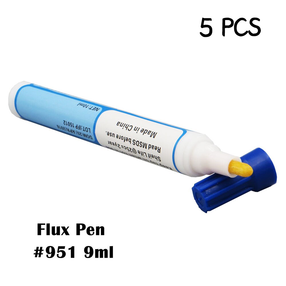 DIY Solar panel Solar Cells 1.8x0.16 5.0x0.2mm Tab Bus Bar Wire for PV Ribbon Tabbing Cable Flux PEN 951 DIY connect Strip: Flux pen 5PCS
