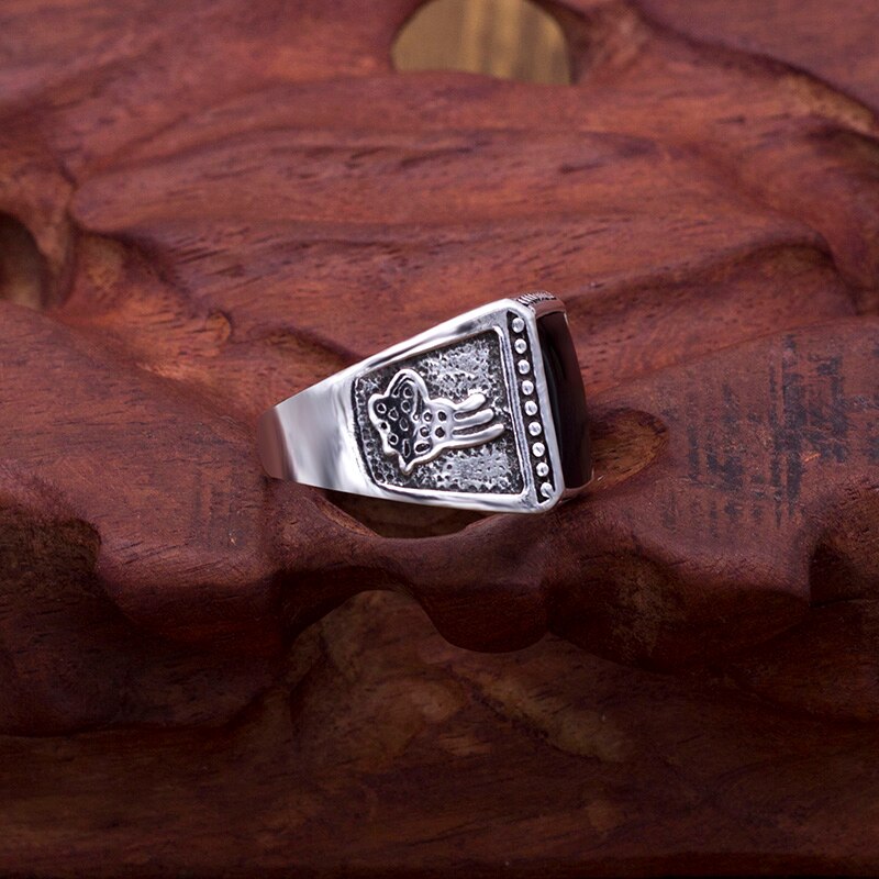 Anel de gotejamento de óleo quadrado preto vintage anéis de casamento masculino liga acessórios de jóias