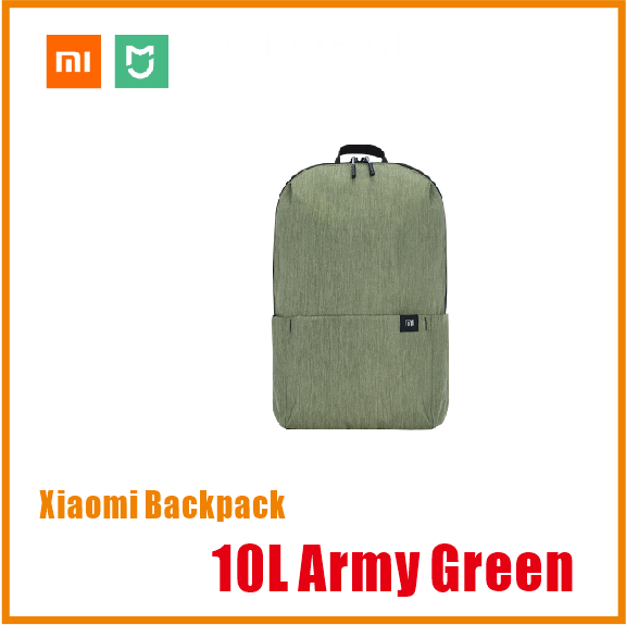 Xiaomi Colorful Mini Backpack Bag 8 Colors Level 4 Water Repellent 10L Capacity 165g Weight YKK Zip Outdoor Smart Life: 10L Army Green