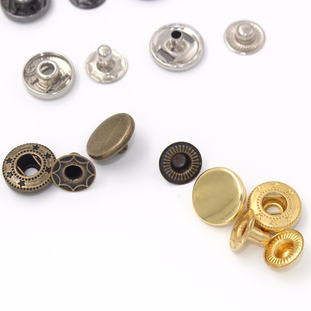 Attaches à pression en cuir, 40-120 pièces 4 couleurs, Kit de boutons en cuir, boutons à pression, outils de fixation, 12.5 Mm de diamètre