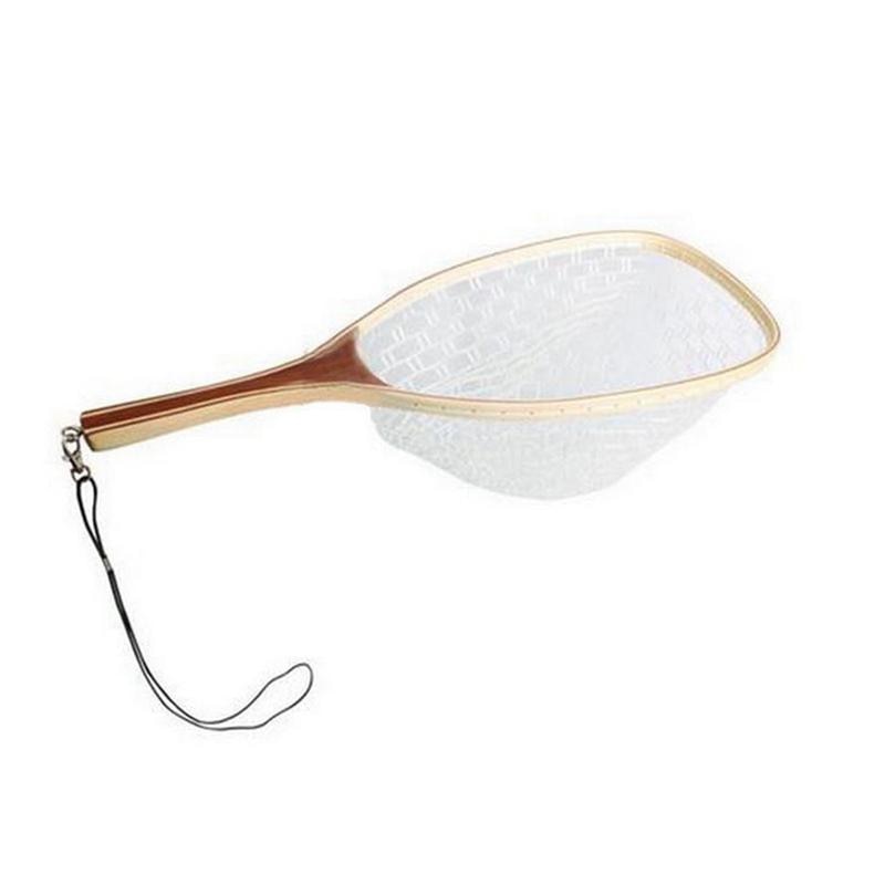 HobbyLane Outdoor Sports Fishing Rubber Dip Net Wooden Handle Floor Net Fly Fishing Nylon Net Squid Net Fishing Supplies