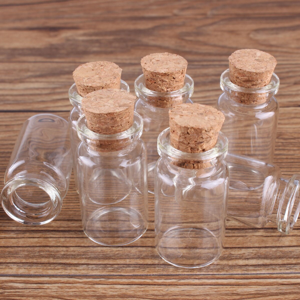 100 stuks 7ml glazen flessen met kurken stop 22*40mm kleine glazen potjes glazen flesjes voor huwelijksknutsels