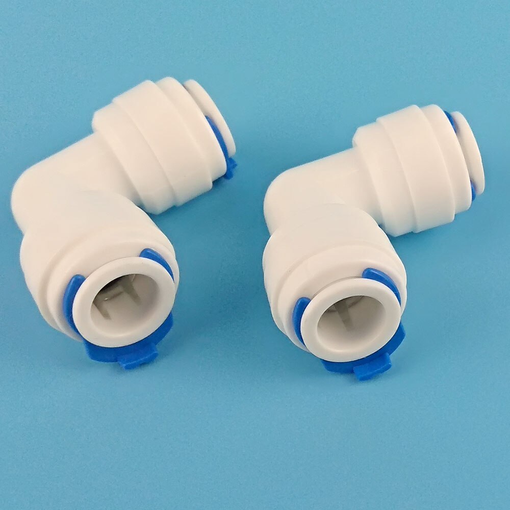 5Pcs 3/8 "Od Slang Snelkoppeling Elbow Connection L-Type Snelle Joint Fitting Plastic Gewrichten Elleboog Unie connector