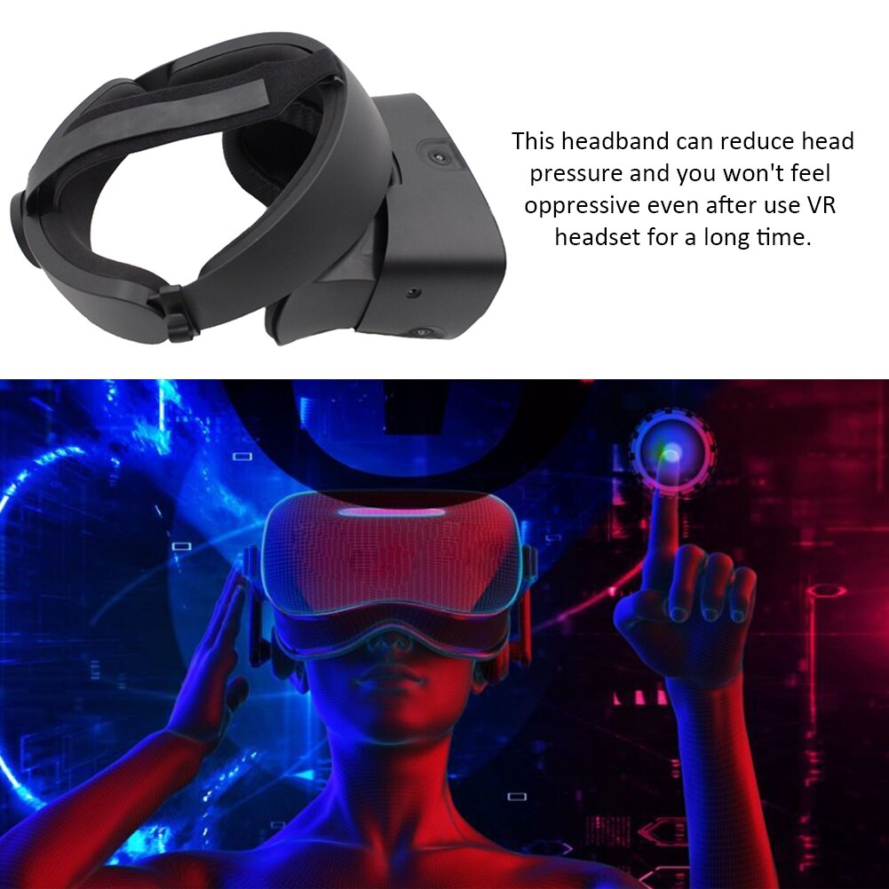 Gaming Verstelbare Lengte Hoofd Band Opvouwbare Zwarte Hoofdband Riem Vr Headset Accessoires Zachte Verminderen Druk Voor Oculus Rift S