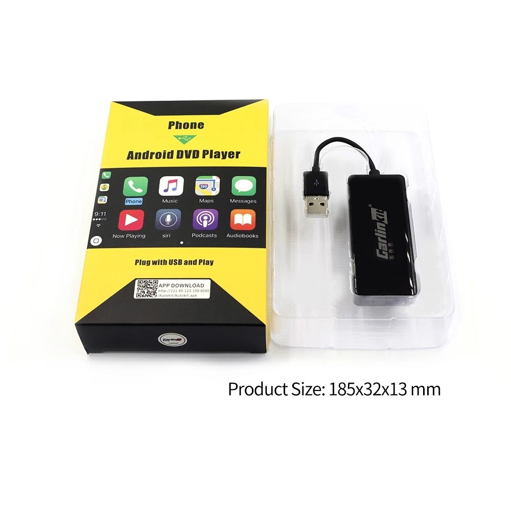 Carlinkit Usb Carplay Dongle/Android Auto Voor Android Auto Android Multimedia Speler Iphone Android Telefoon Bedrade Autokit Zwart