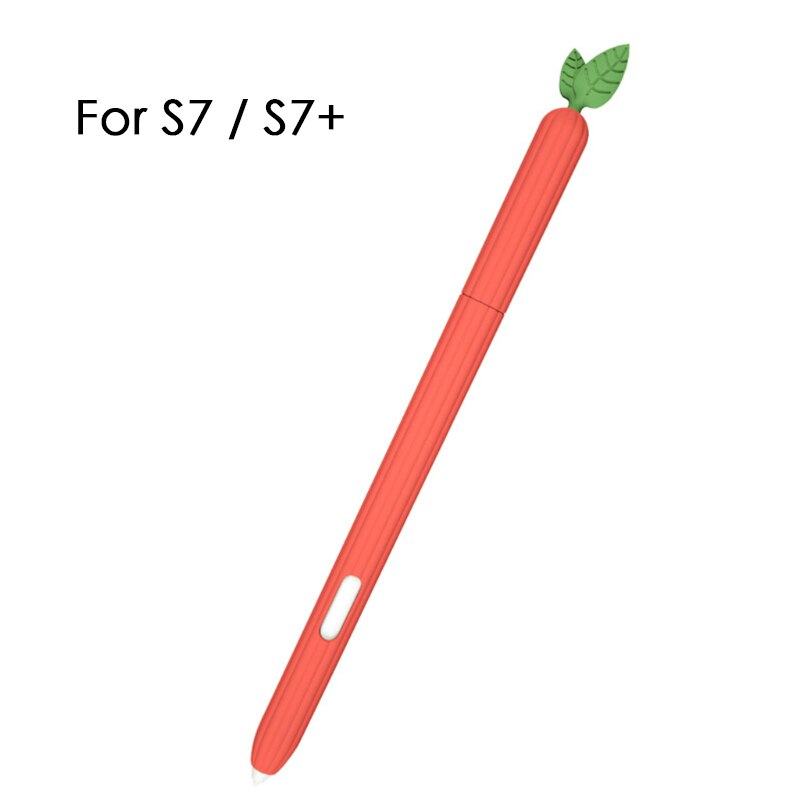 For Samsung Galaxy Tab S6 Lite Sleeve Skin Cover Cute Silicone ProtectivePencil Pen Case For Tablet Tab S7 / S7 Plus S6Lite S: Tab S7 Red