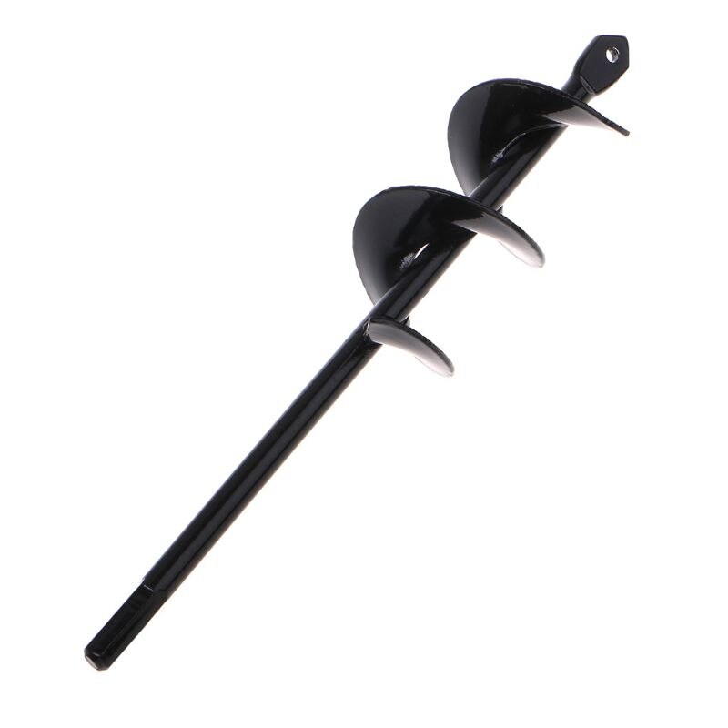 Black Home Yard Garden Flower Plant Farm Planting Auger Digger Twist Spiral Bit Digging Holes Drill Bit Tools