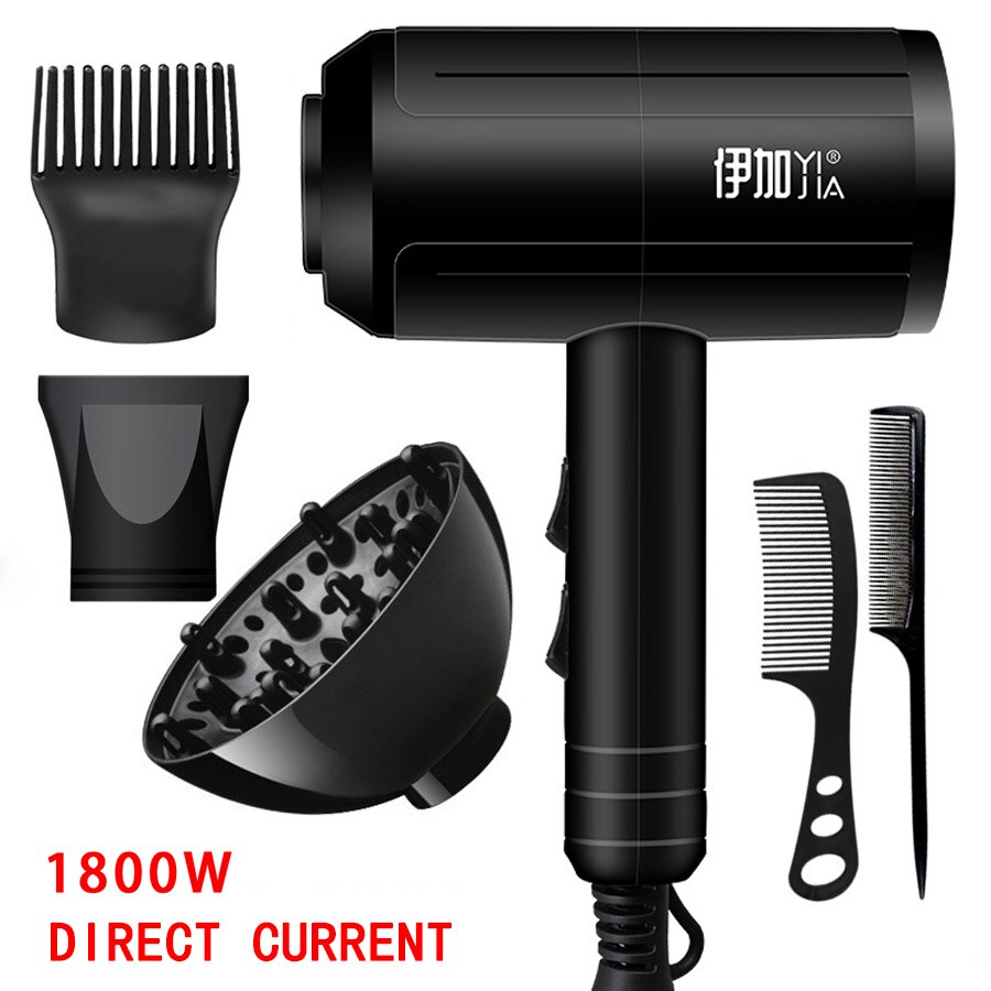 YIJIA 2200W Portable Mini Hair Dryer For Hair Blow Dryer Hair Brush Hairdryer Machine Travel Hairdryer: 1800W(5 gift)