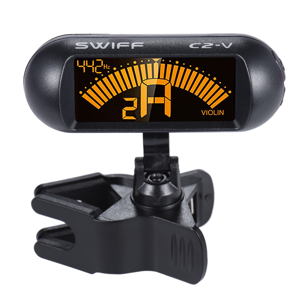 Clip-on Violin Tuner Digital Tuner Electronic Chromatic LCD Display 360 Degree Rotating Violin Accessories