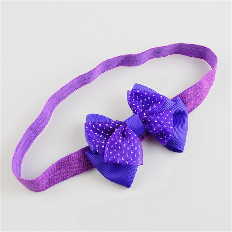 10pcs Mini Bowknot Hairband Baby Kids Girls Elastic Headband birthday bow headband baby care Lovely Kids Elastic Turban