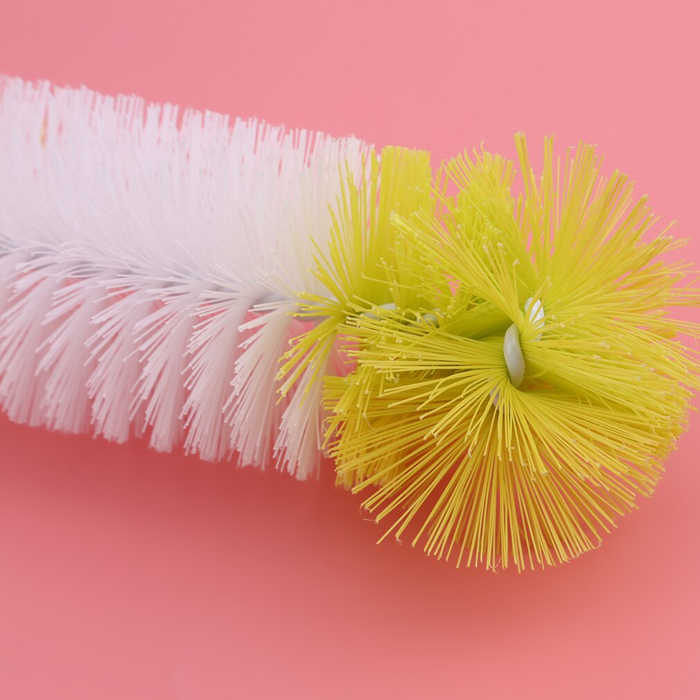 Flessenborstel 360 rotaties uniek voor babymelkflessen schrobben nylon speen reinigingsgereedschap voor wassen en reinigen