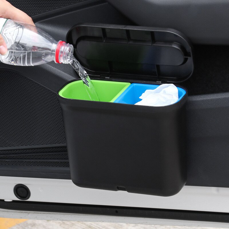 1.7L Car Trash Can Car Storage Box Car Accessories Car Storage Trash car seat organizer Garbage Classification car organizer