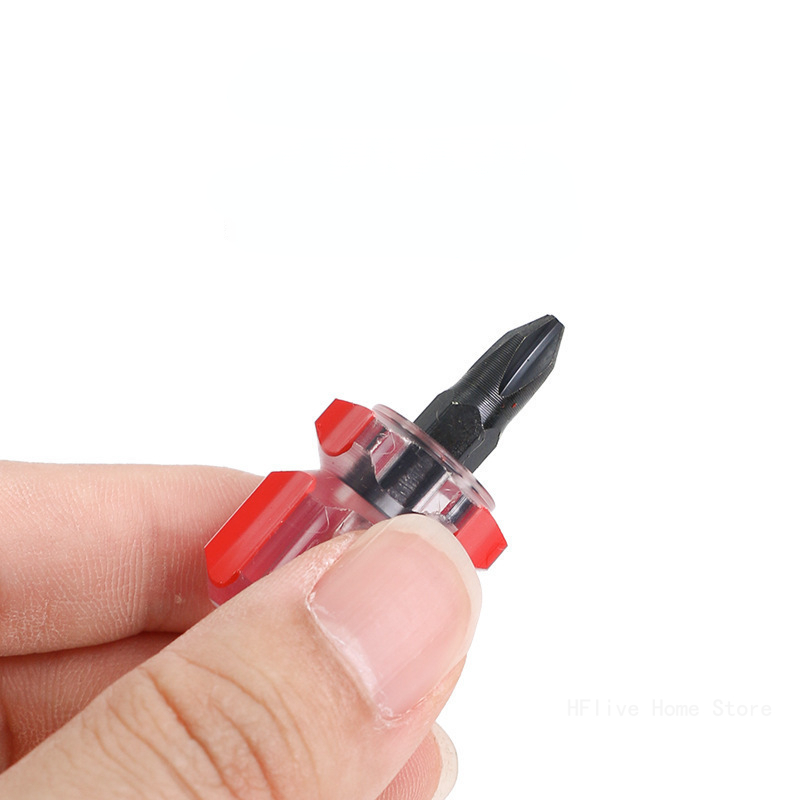 mini śrubokręt Wkrętak krzyżakowy mini śrubokręt Krótki mały zestaw narzędzi z dzielonym błotnikiem Wkrętaki płaskie z łbem krzyżowym z rowkiem