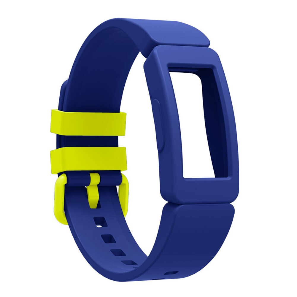 Holdbart silikone armbåndsarmbånd til fitbit inspirere hr / fitbit ace 2 smart ur udskiftning urbånd: Blå