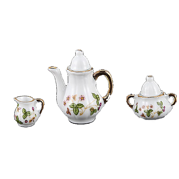 FBIL-1/6 Dollhouse Miniature Porcelain Coffee Tea cup set #C