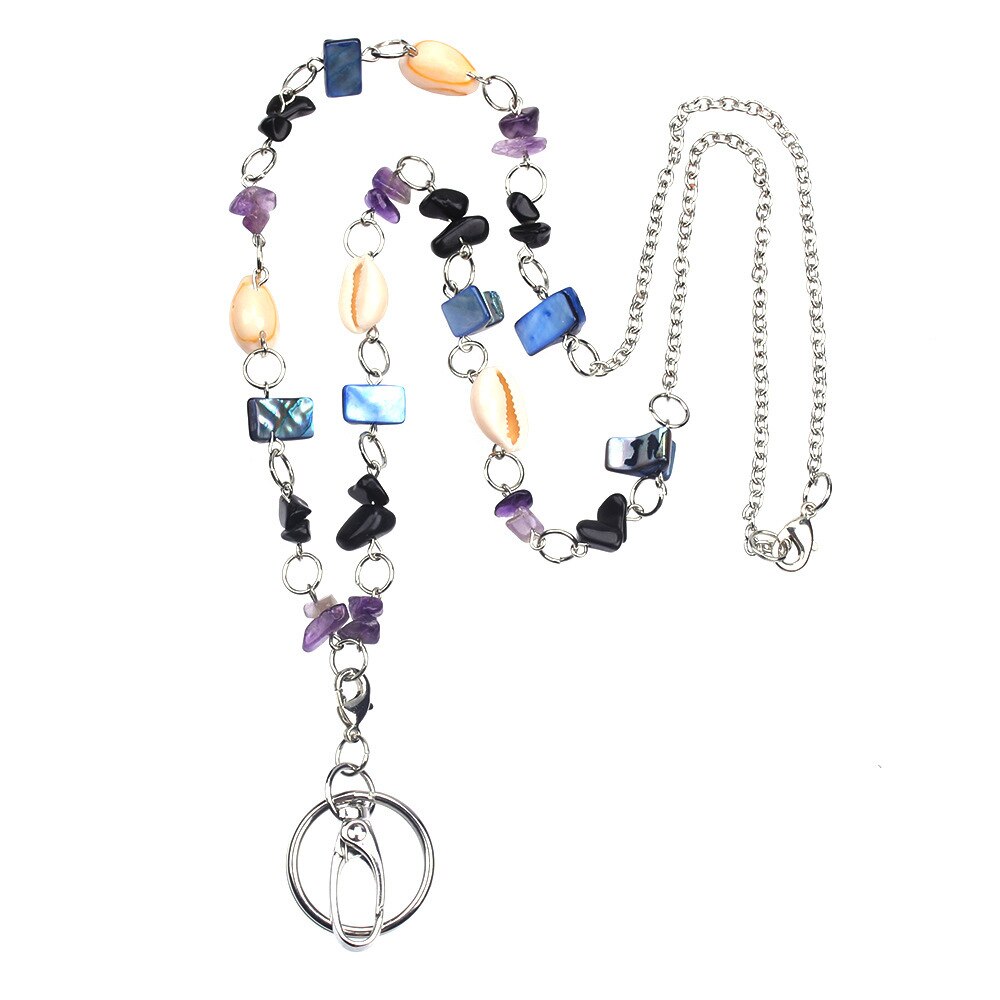 Beads Lanyards Badge Lanyards with ID Holder Keychain Holder Necklace Lanyards for Women Girl: LA192