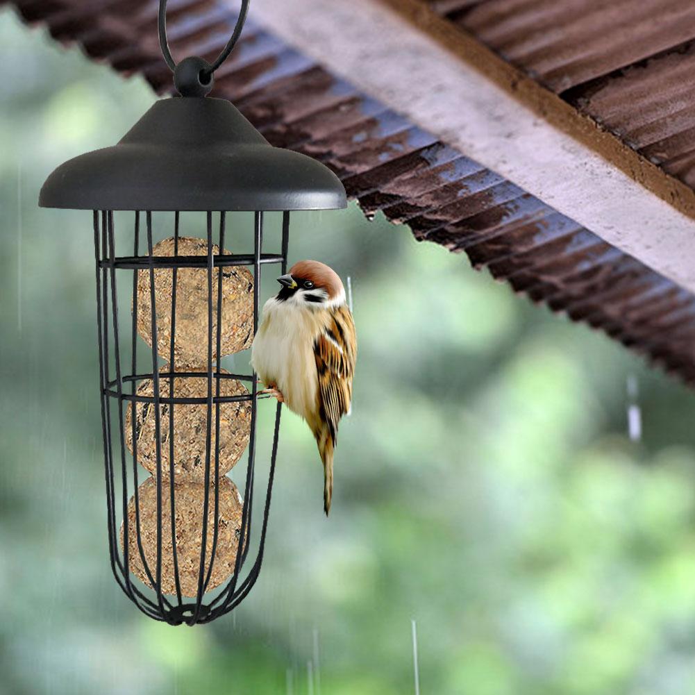 Bird Feeder Outdoor Pet Supplies Hanging Mesh Feeding Portable Wild Birds Iron Ball Holder Products Park Garden Tree Container