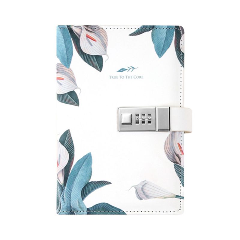 Caderno de senha criativa com bloqueio de combinação diário diário secreto pessoal bloco de notas material escolar escritório: Borgonha